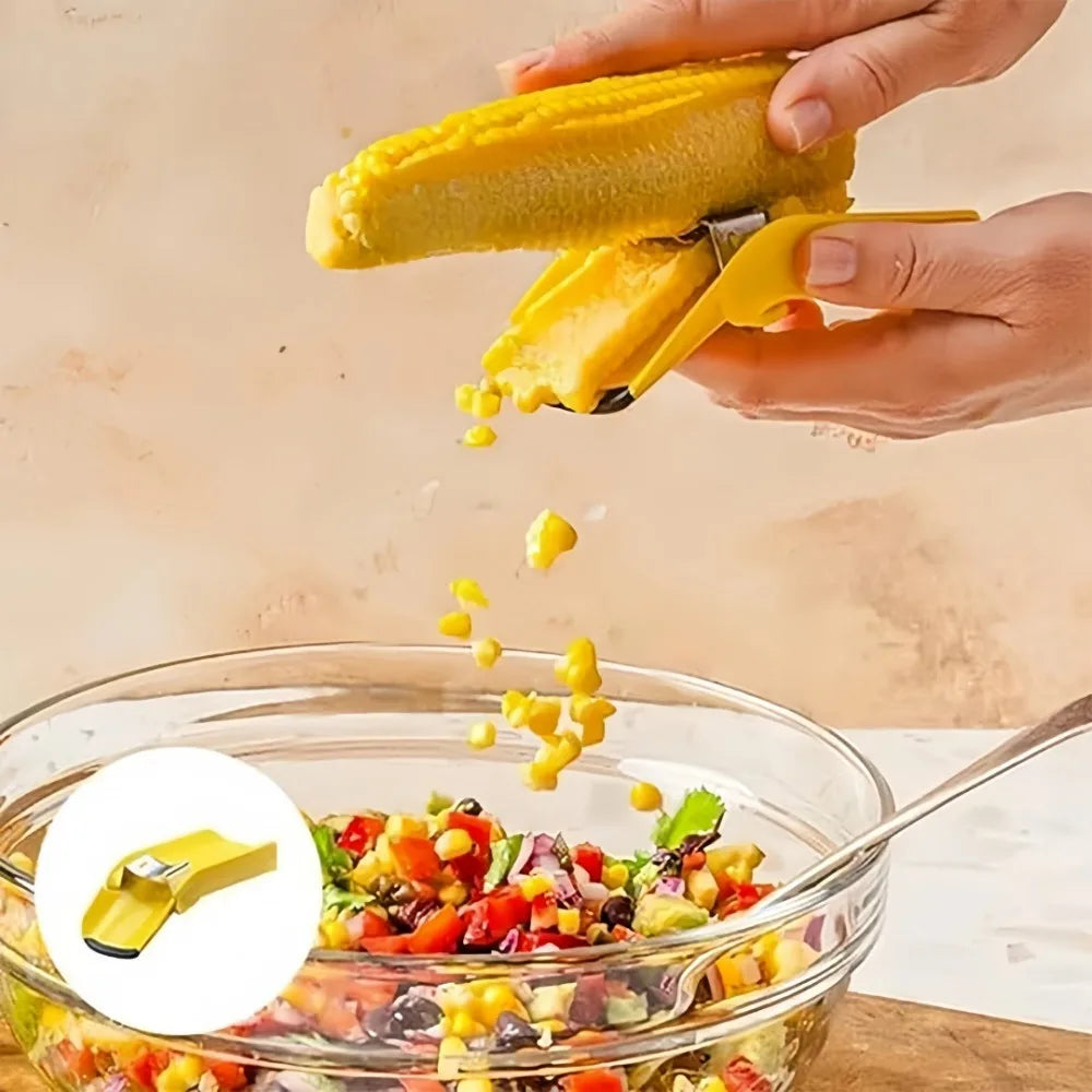 Folding Corn Cob Peeler – Stainless Steel Kernel Scraper Tool Corn Kernel Peeler Axl