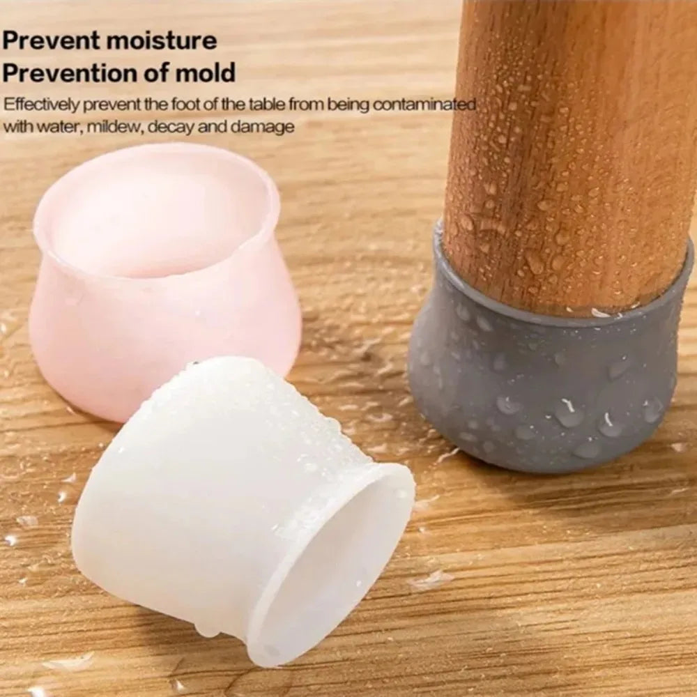Silicone Chair Leg Covers Anti-Slip Floor Protector Caps 4/12pc Furniture Leg Protectors Axl