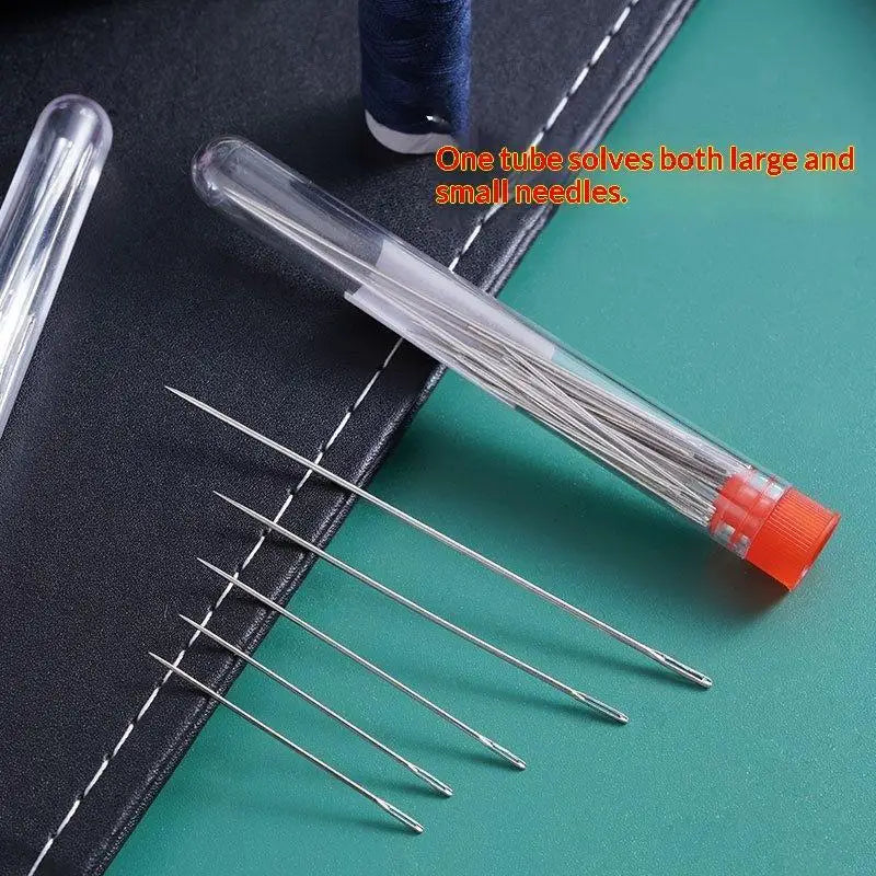 Stainless Steel Sewing Needles Kit with Threader & Storage Tube Sewing Needle Kit Axl