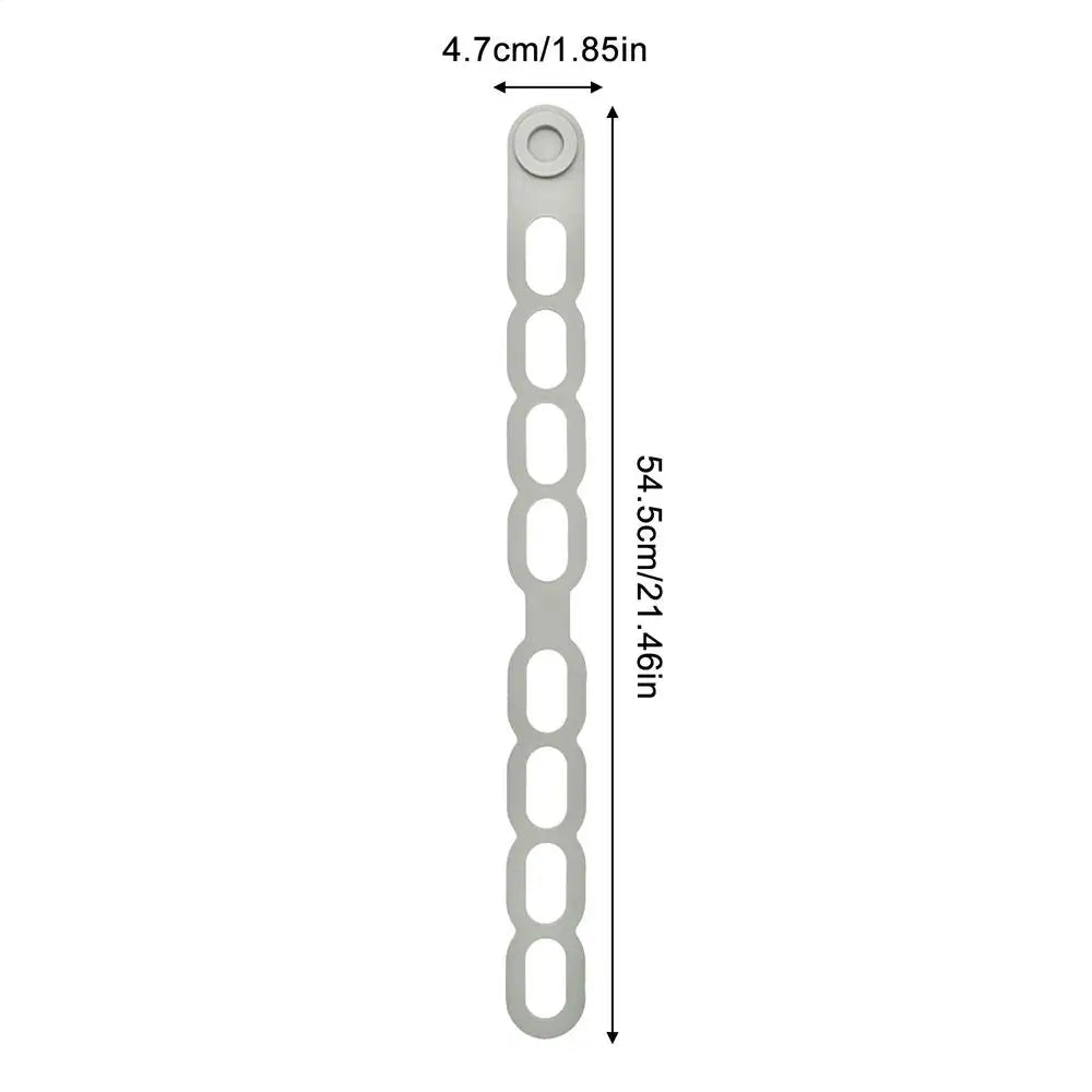 Silicone Pot Lid Strap – Reusable Self-Locking Latch Tie Silicone Lid Strap Axl Gray