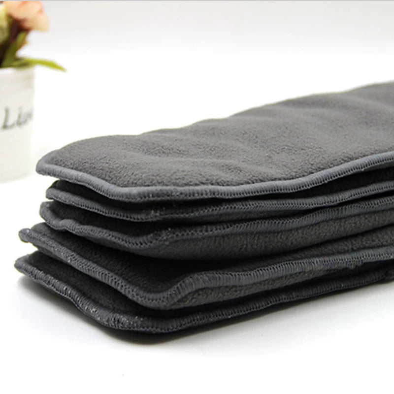 5-Layer Bamboo Charcoal Washable Adult Nappy Liner Insert Pad Cloth Nappy Liner Axl