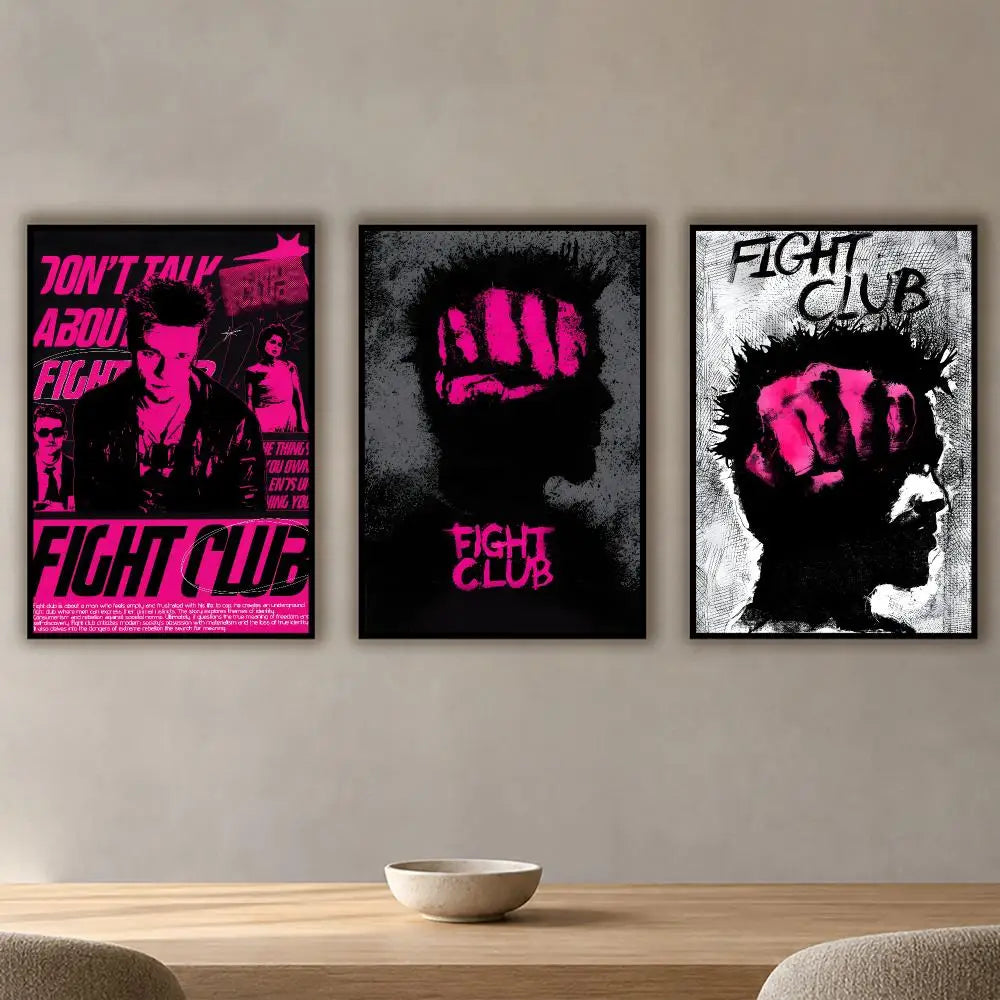 Fight Club Poster Waterproof PVC Wall Sticker | Home Décor Wall Poster Sticker Axl