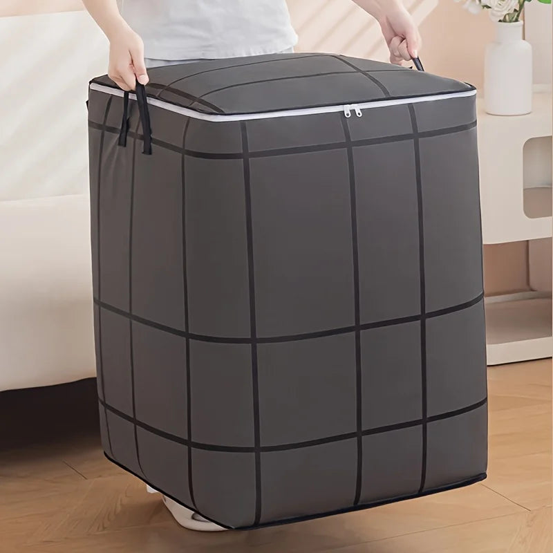 Large Fabric Storage Bag Zipper & Handles – Blankets & Clothes Fabric Storage Bag Axl
