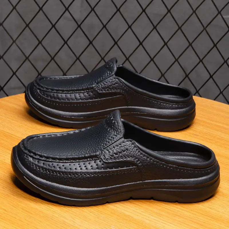Men's Waterproof Anti-Slip Slip-On Work Shoes – EVA Sole Men's Work Shoes Axl black 45
