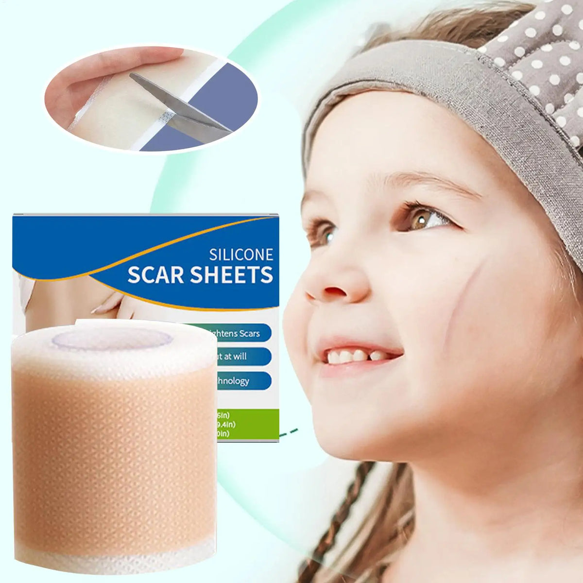 Silicone Scar Sheets – Reusable Self-Adhesive Breathable Tape Silicone Scar Tape Axl
