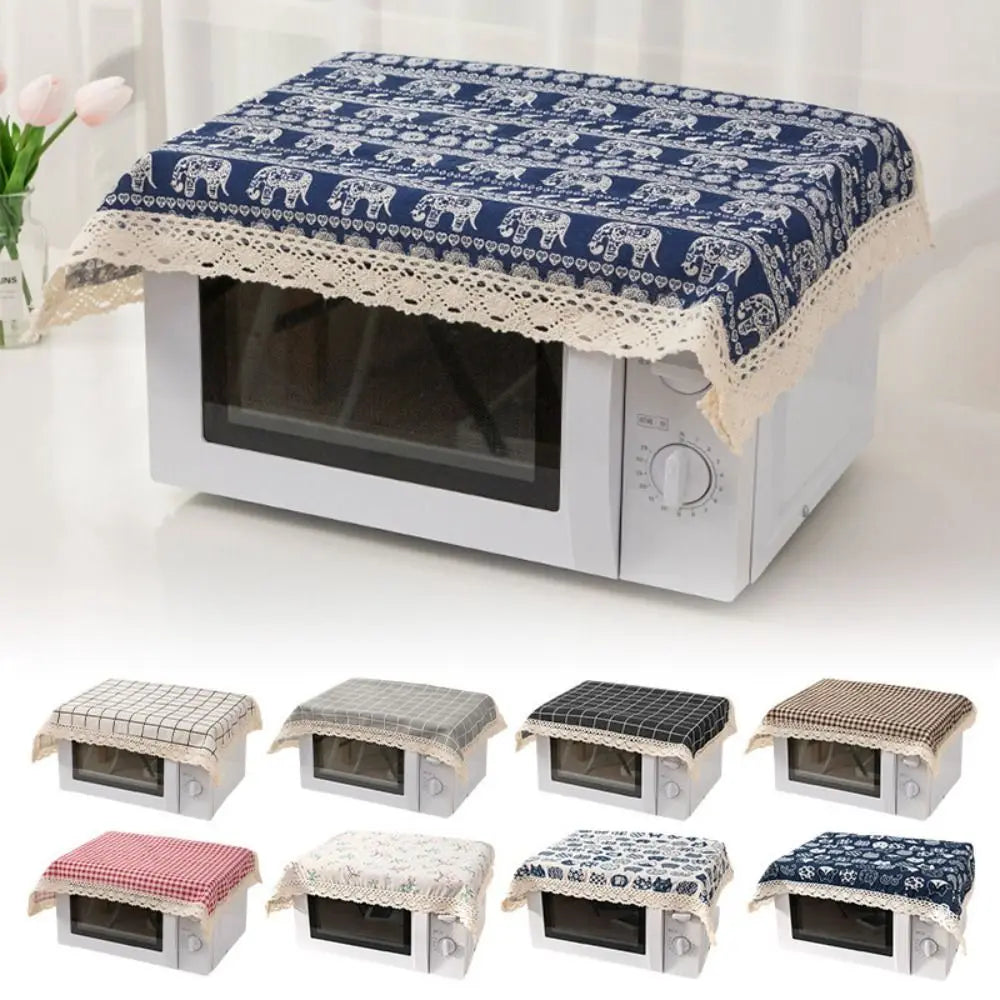40x60cm Microwave Dust Cover – Anti-Slip Lace Fabric Mat Appliance Dust Cover Axl