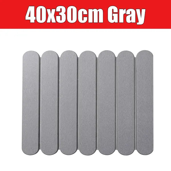 Roll-Up Diatomaceous Earth Dish Drying Mat | Non-Slip Quick Dry Dish Drying Mat Axl 40x30cm Gray other