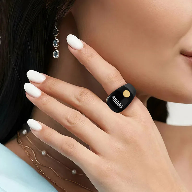 Rechargeable Smart Ring – Multifunctional Electronic Counter Smart Ring Wearable Axl