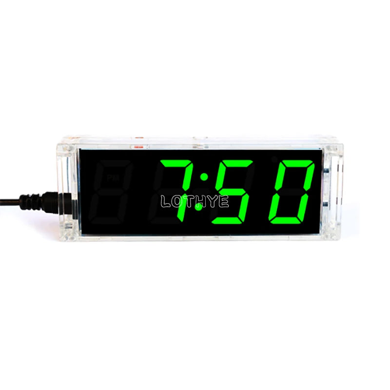 DIY Multicolor Digital Tube Clock Kit – 51 Microcontroller DIY Electronics Kit Axl Green