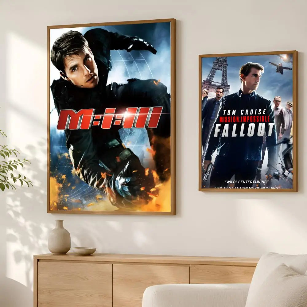 Mission Impossible Self-Stick HD PVC Wall Poster | Waterproof Wall Art Poster Axl