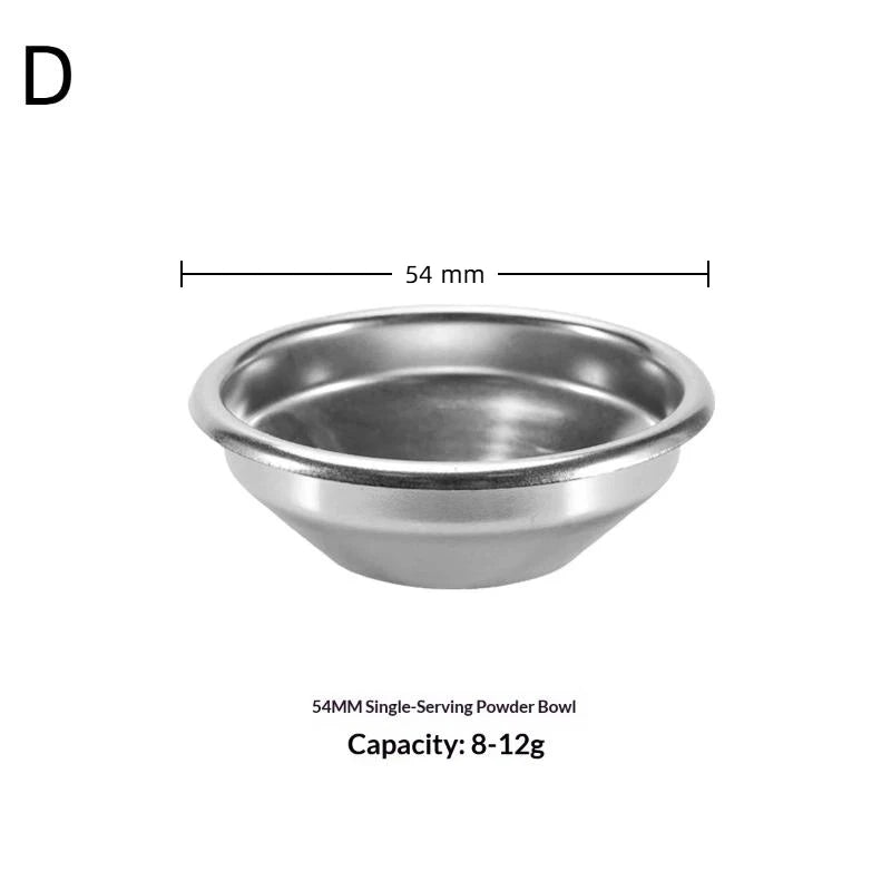 Bottomless Coffee Filter Basket 51mm 54mm 58mm Stainless Steel Coffee Filter Basket Axl D