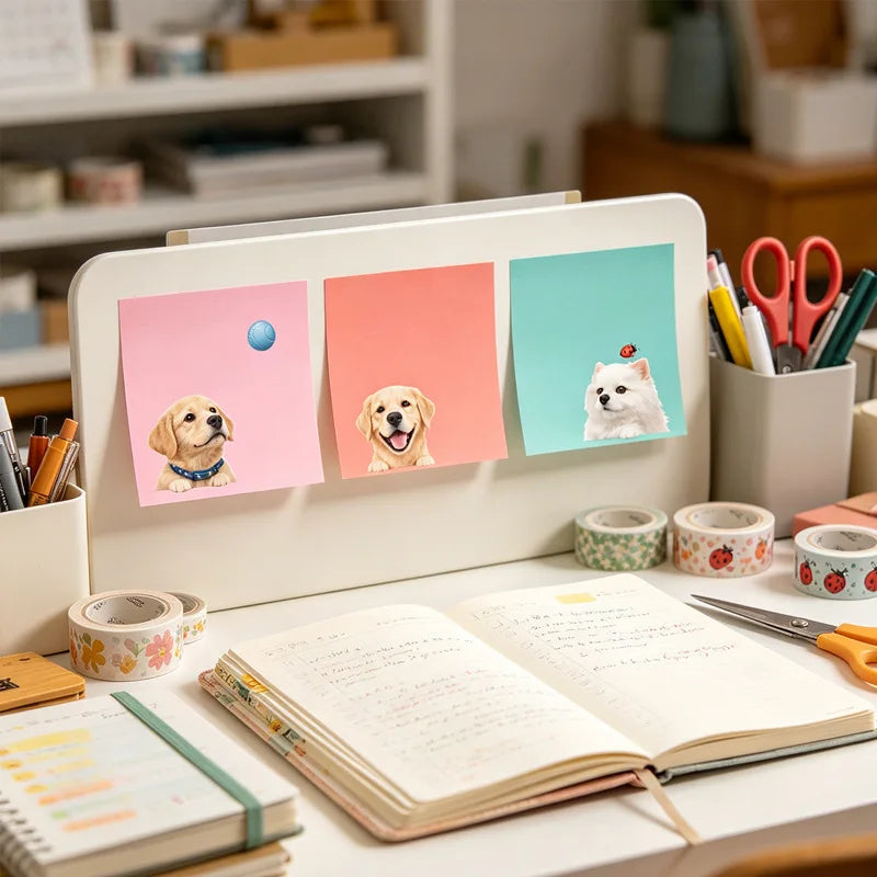 Kawaii Animal Sticky Notes Set – Cute Memo Pads for Journaling Kawaii Sticky Notes Axl