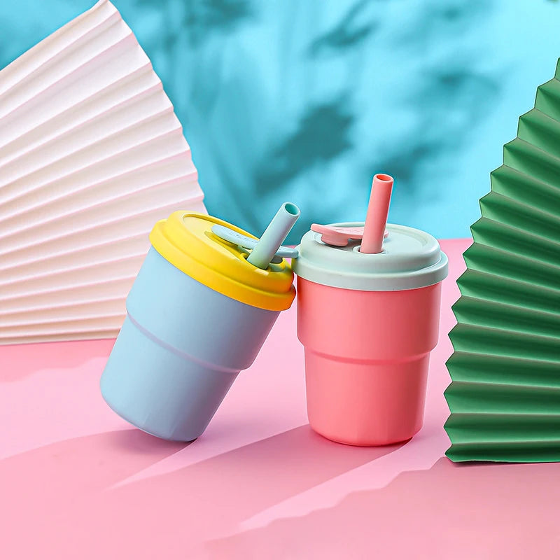 400ml Silicone Travel Mug with Lid & Straw | Leak-Proof Cup Silicone Travel Mug Axl