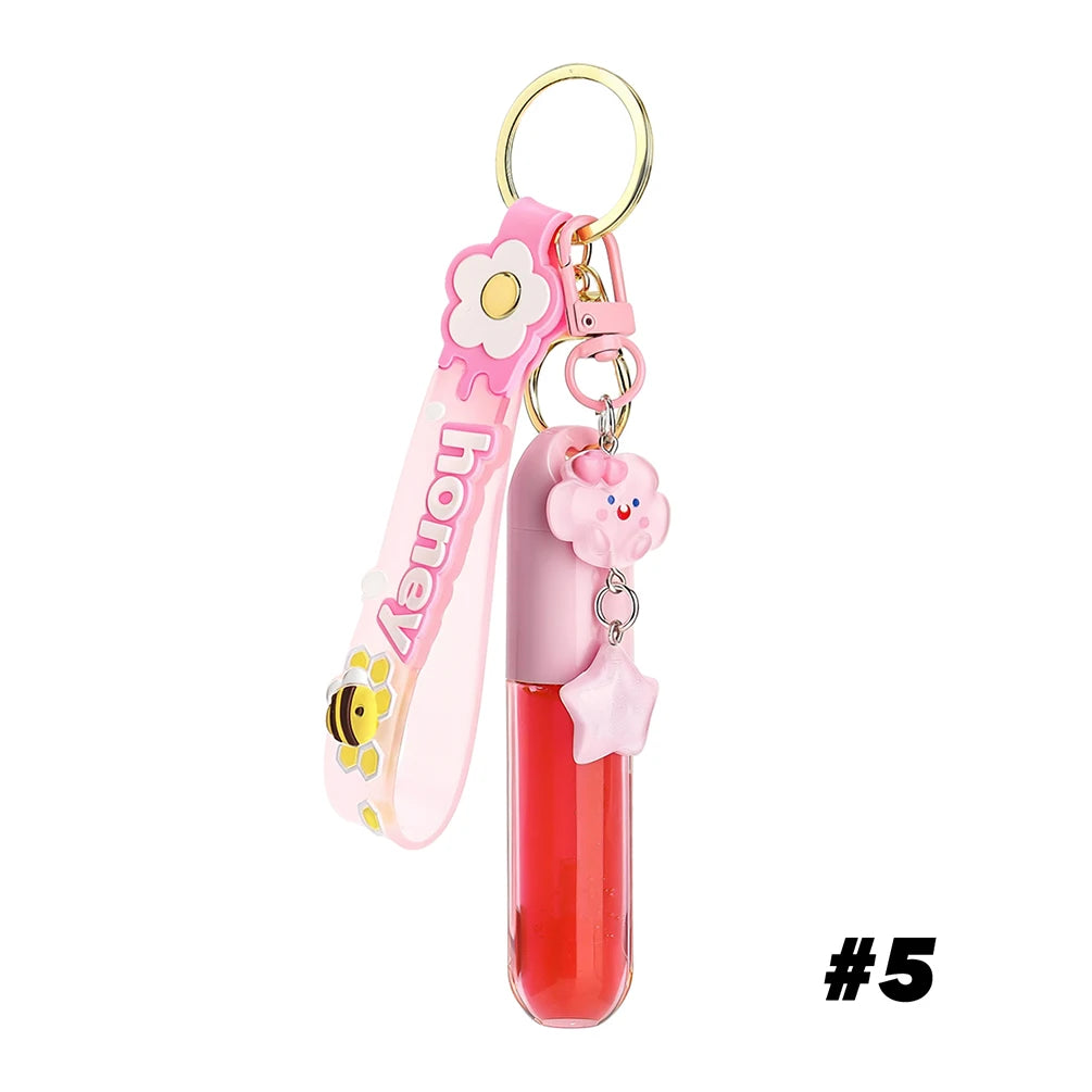 Vegan Lip Gloss Set – Private Label Bee Charm & Keychain Private Label Lip Gloss Axl Key 05 100pcs with logo