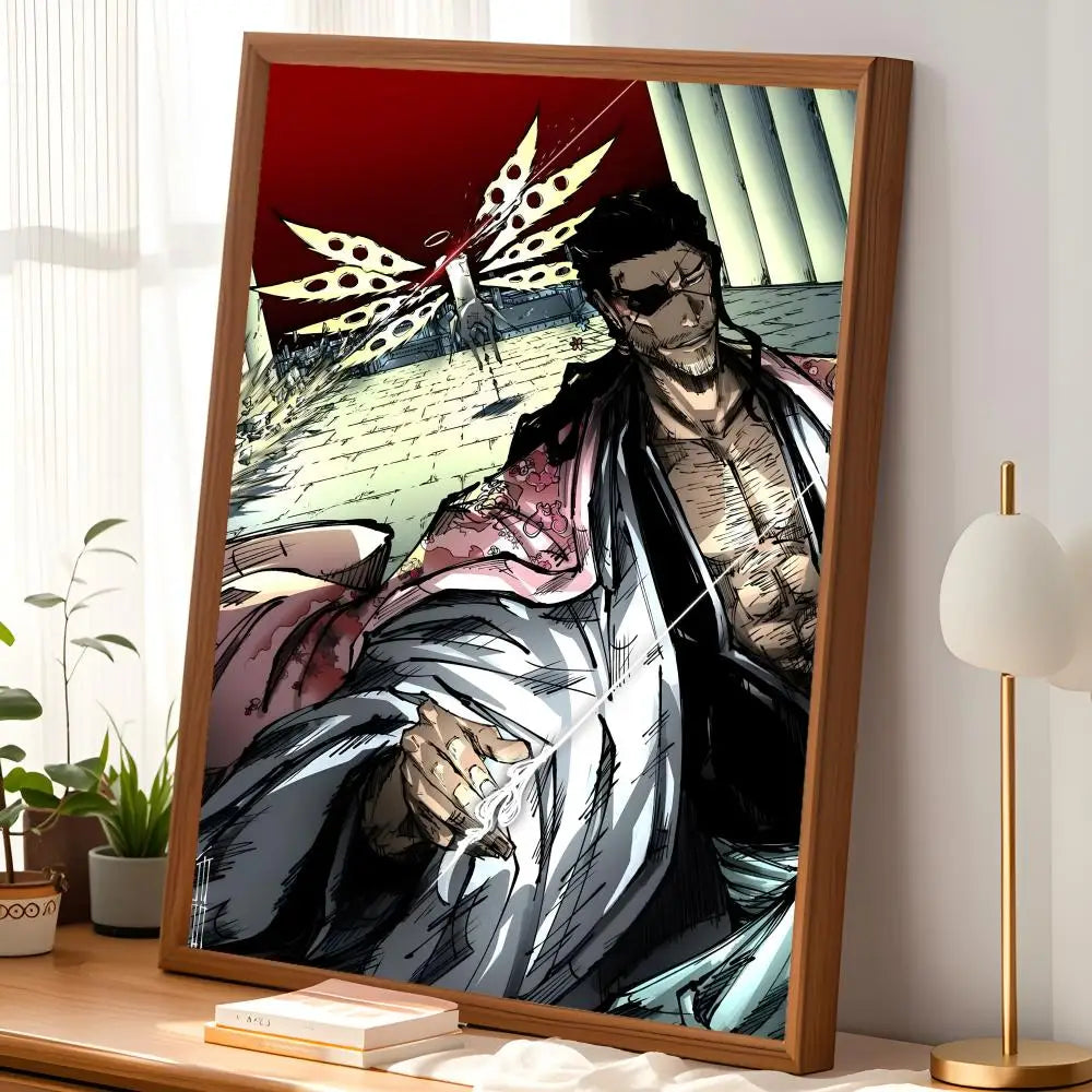 Shunsui Kyoraku Self-Stick HD Anime Wall Art Poster Anime Wall Poster Axl