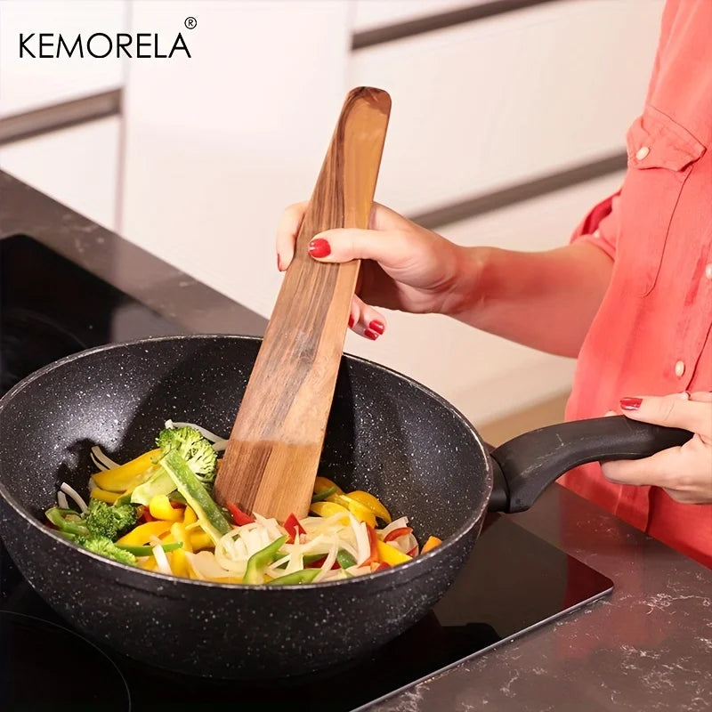 Teak Wood Triangular Cooking Spatula – Kitchen & Camping Tool Wooden Cooking Spatula Axl
