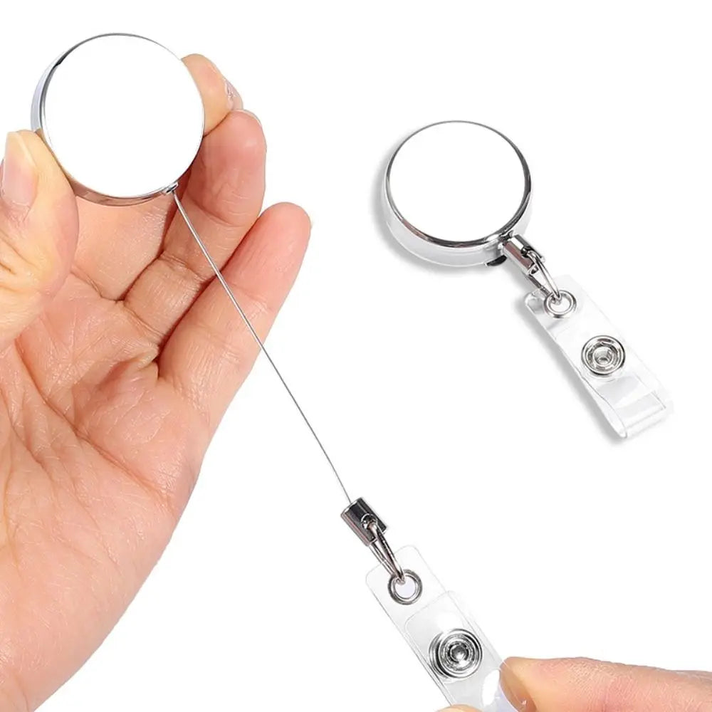Retractable Badge Reel ID Card Holder Clip & Keyring Badge Reel Clip Axl
