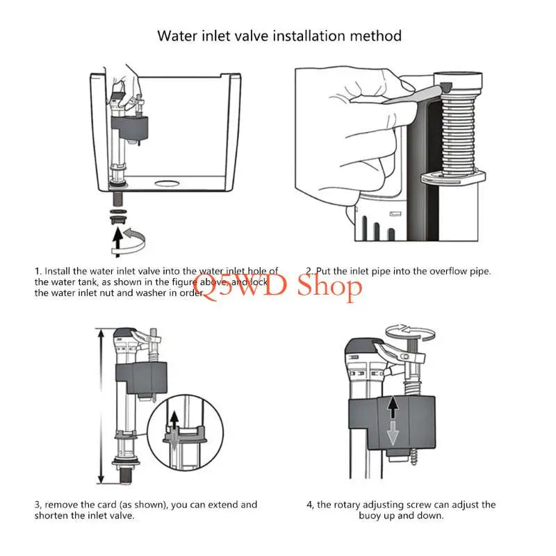 Toilet Fill Valve Repair Set – Adjustable Float, Universal Fit Toilet Fill Valve Axl