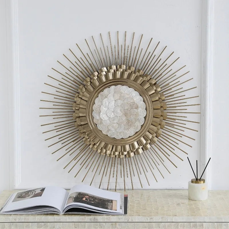 Shell & Metal Wall Art – Luxury Modern Mural Home Decor Metal Wall Art Axl