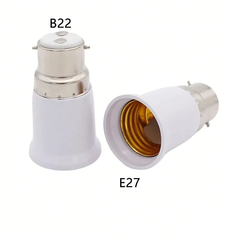 E27 to B22 Light Bulb Adapter 6-Pack – Screw to Bayonet Light Bulb Adapter Axl