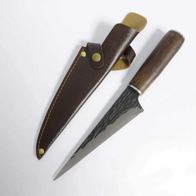 PLYS Forged Boning Knife – Carbon Steel Chef Knife Wood Handle Chef Boning Knife Axl black