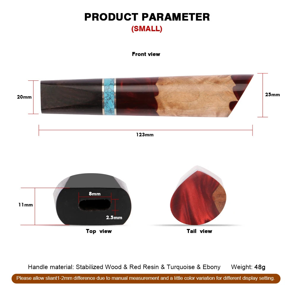 Stabilized Wood Resin Chef Knife Handle – Heart-Shaped DIY Knife Handle Blank Axl Small Handle