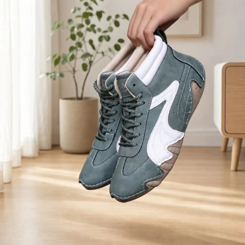 Unisex High Top Wide Fit Walking Shoes | Anti-Slip Outsole High Top Casual Shoes Axl