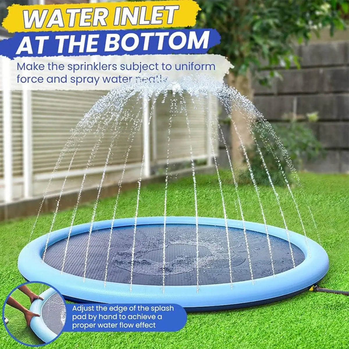 Non-Slip Sprinkler Play Mat – Kids Outdoor Splash Pad Sprinkler Splash Pad Axl
