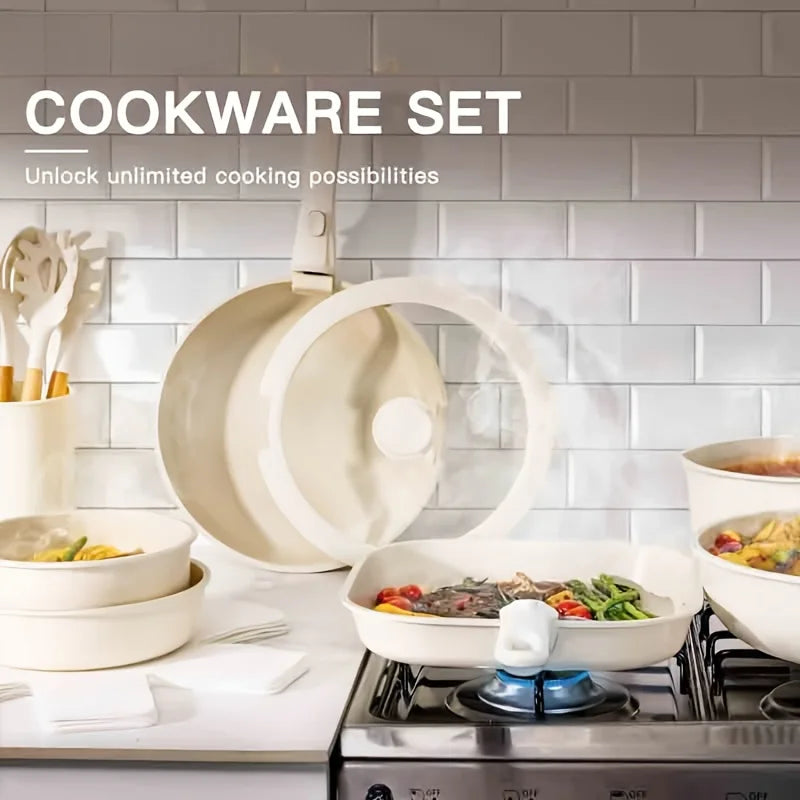 KEMORELA 26cm Non-Stick Frying Pan – Detachable Handle & Induction Non-Stick Frying Pan Axl