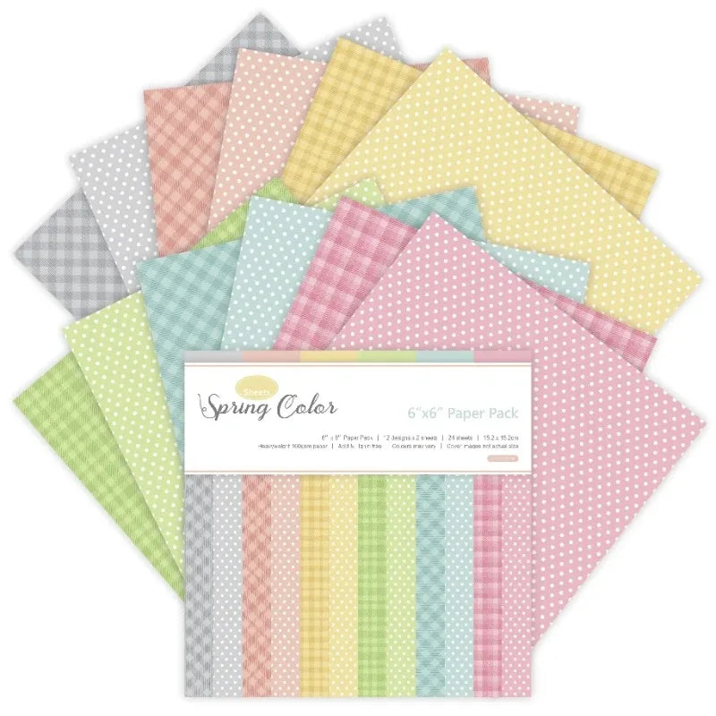 12-Sheet Spring Colors Craft Paper Pad – Scrapbooking & Origami Craft Paper Pad Axl 1 pcs
