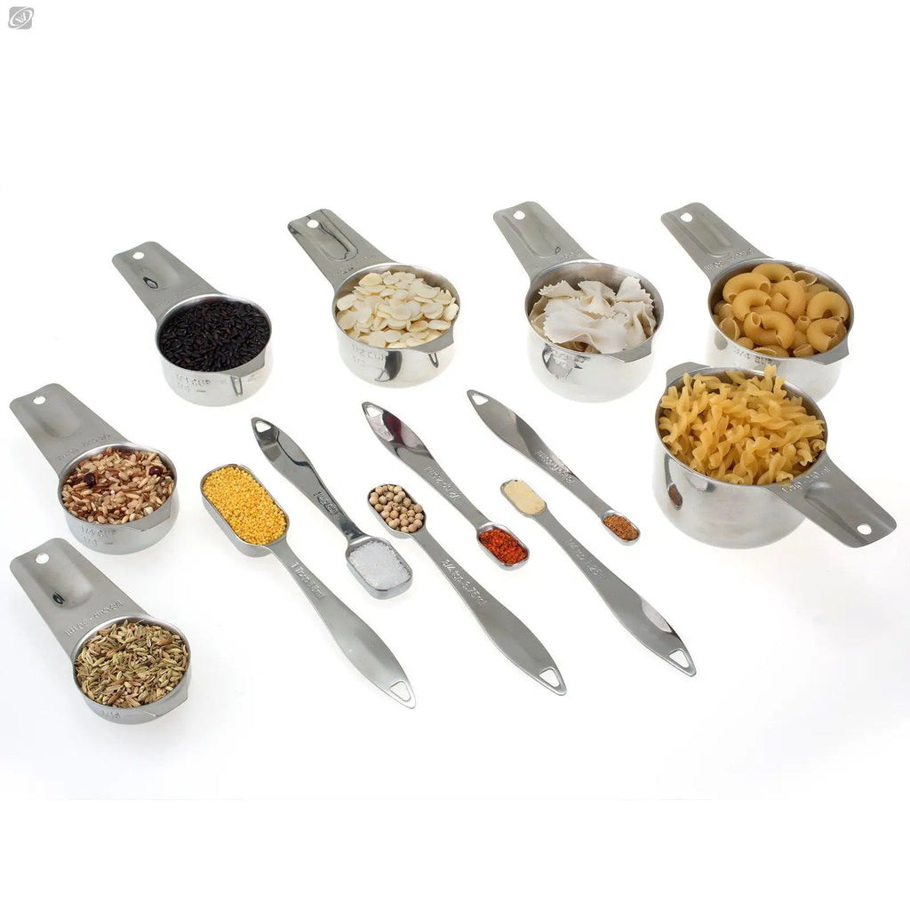 13-Pc Stainless Steel Measuring Cups & Spoons Set | Rose Gold Measuring Cups & Spoons Axl