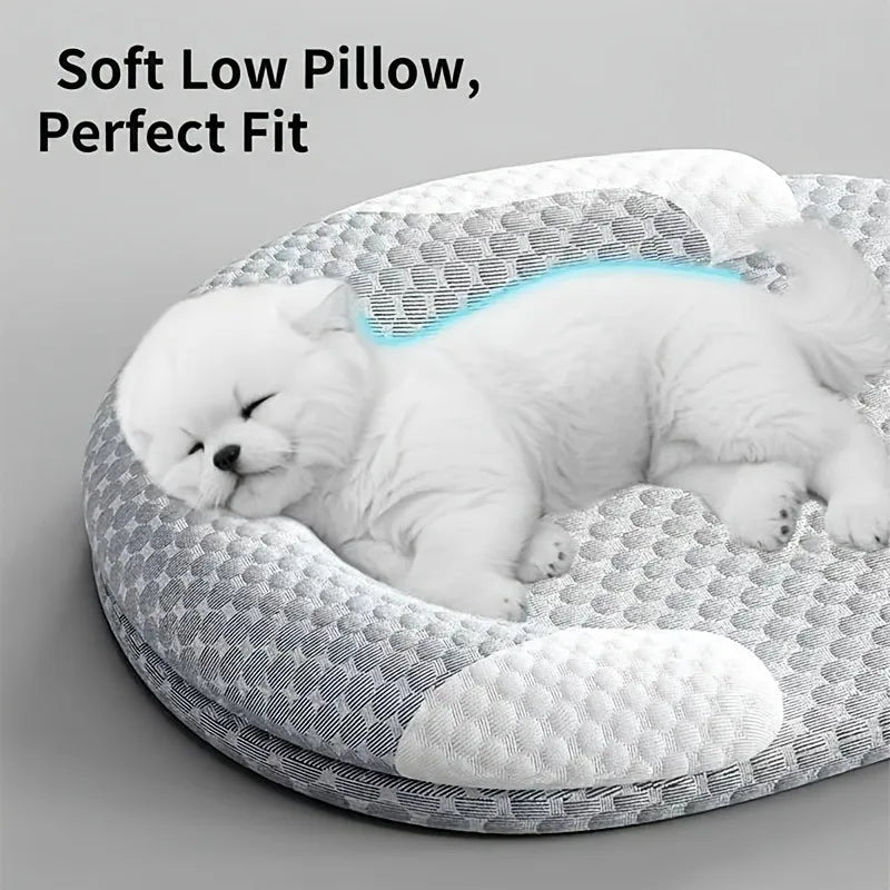 Cooling Raised Edge Pet Bed – Breathable Non-Slip Washable Dog & Cat Pet Bed Axl