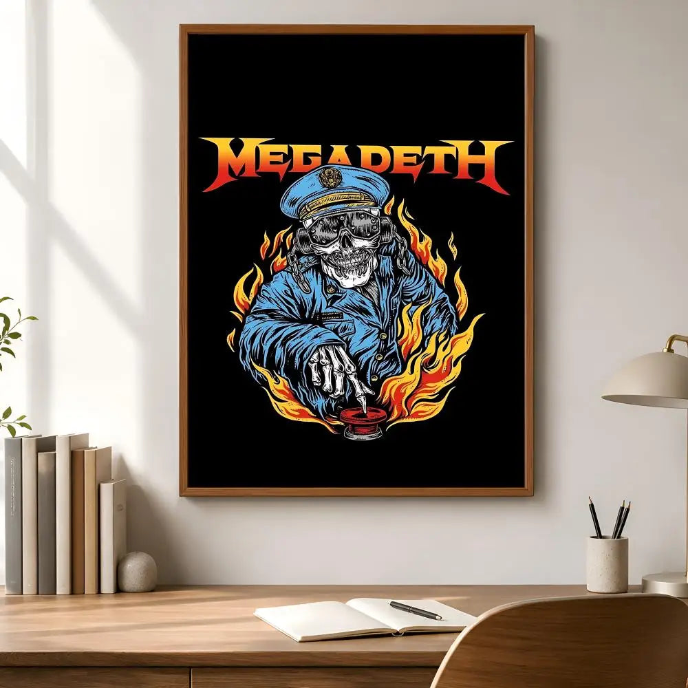 Megadeth Album Poster – Waterproof Self-Adhesive Wall Art Wall Art Poster Axl