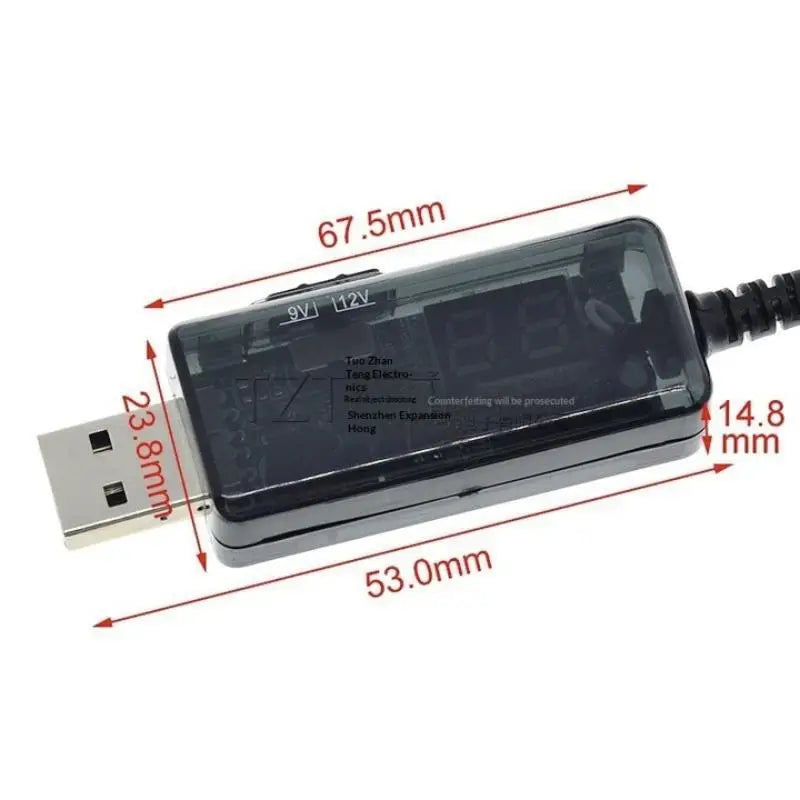 USB Boost Converter DC 5V to 9V/12V Step-Up Power Cable DC Boost Converter Cable Axl