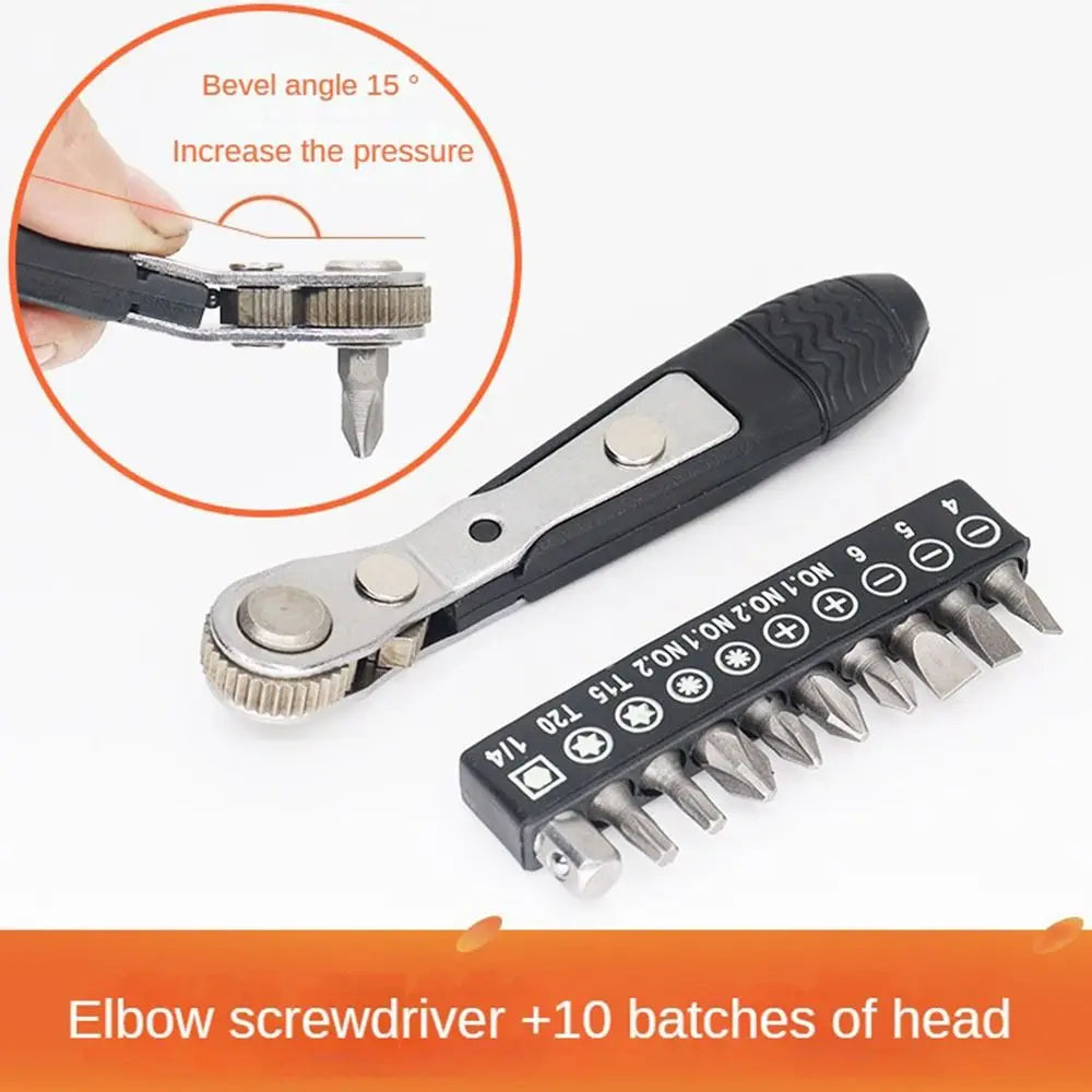 Mini 36-Tooth Ratchet Right Angle Screwdriver for Tight Spaces Ratchet Screwdriver Axl 04