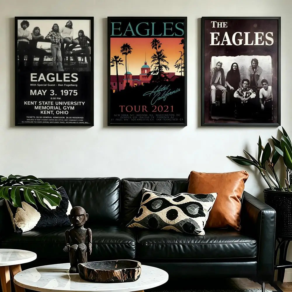 Eagles Band HD Wall Poster | Waterproof Sticky Music Art Decor Music Wall Poster Axl