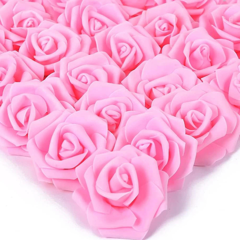 PE Foam Rose Heads – Artificial Flowers for Wedding & Home Decor Artificial Flower Heads Axl Pink 20pcs