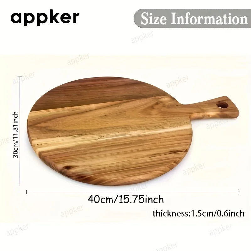 Acacia Wood Cutting Board with Handle | Kitchen Chopping Board Wood Cutting Board Axl Cheese Tray