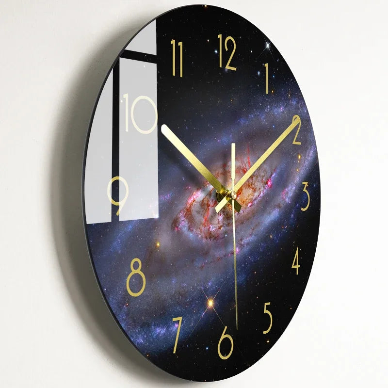 Luxury Silent Glass Wall Clock – Modern Large 30cm Home Decor Silent Wall Clock Axl