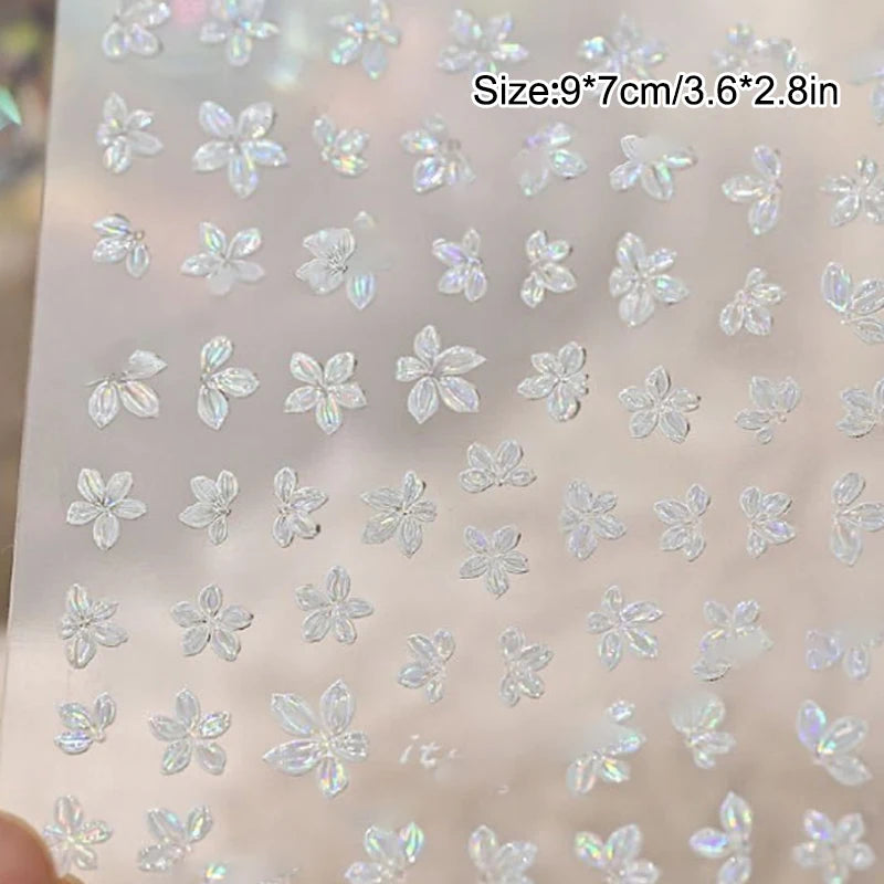 5-Petal Flower Nail Stickers – Floral DIY Nail Art Decals Nail Art Stickers Axl