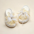 Women's Flower Beaded Slippers – Thick Sole Summer Flat Slides Women's Summer Slippers Axl white 37-38