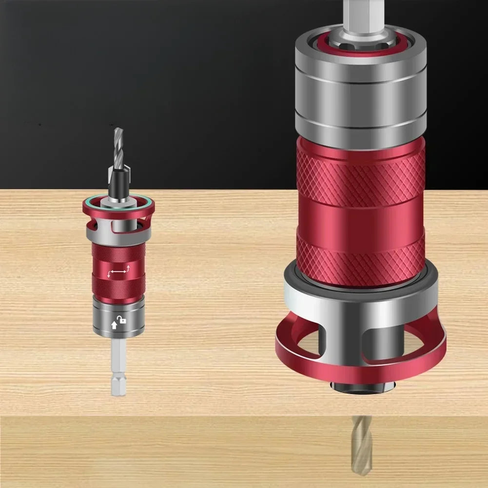 4-Flute Countersink Drill Bit with Depth Stop | 1/4" Hex Shank Countersink Drill Bit Axl