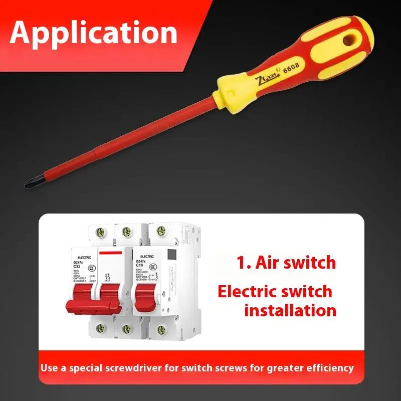 Insulated Screwdriver 1000V – Phillips & Flat CR-V Hand Tool Insulated Screwdriver Axl