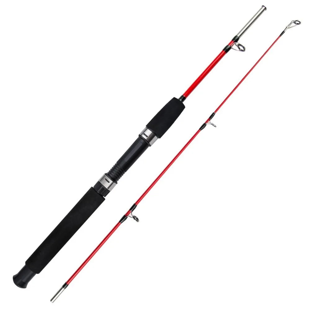 1.0m 2-Section Carbon Spinning Rod – 107g Travel Fishing Rod Spinning Fishing Rod Axl Red-1M
