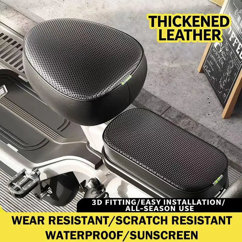 PU Leather E-Bike Seat Cover – Waterproof All-Season Universal Fit Bike Seat Cover Axl