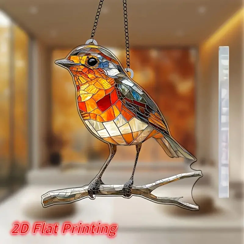 Acrylic Robin Sun Catcher 8x8 – Bird Wall Decor & Gift Acrylic Sun Catcher Axl