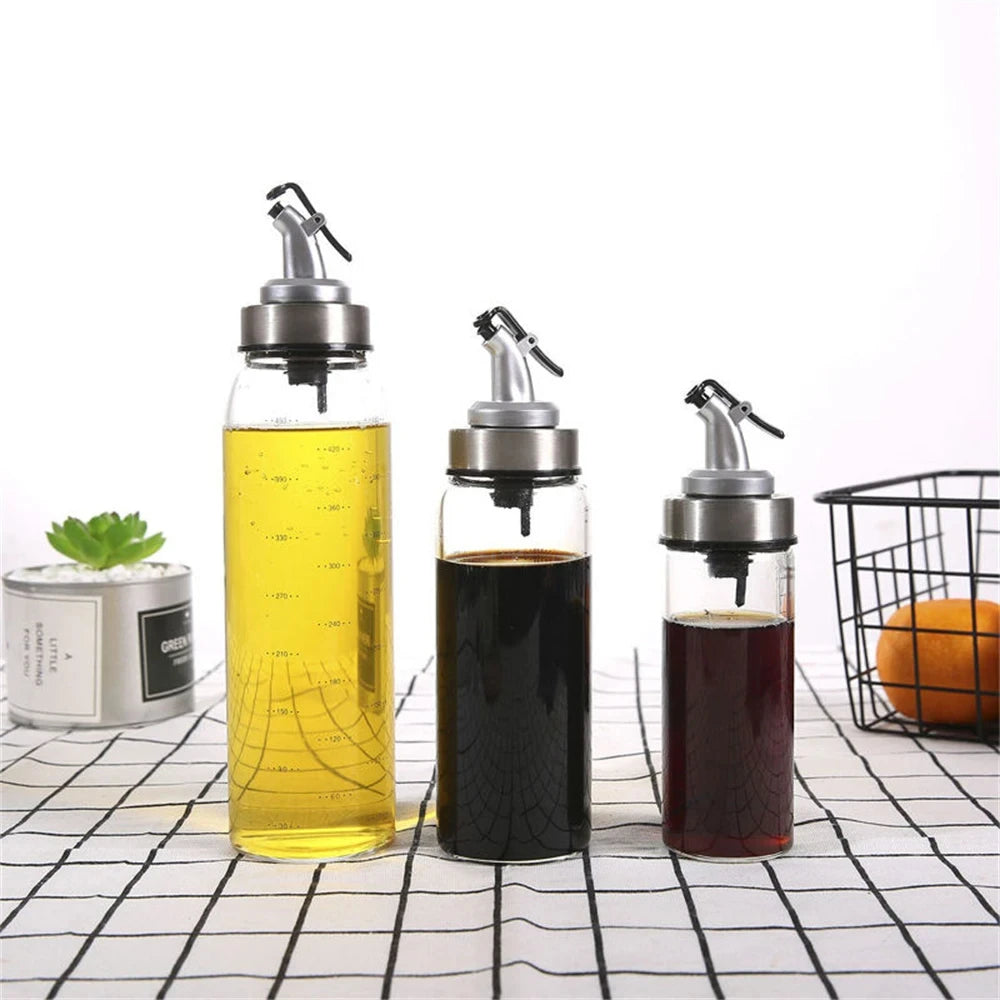 Borosilicate Glass Oil Dispenser Bottle with Scale | 3 Sizes Glass Oil Dispenser Axl
