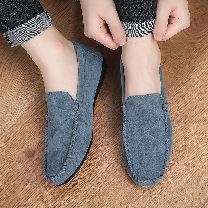 YBQJOO Men's Slip-On Casual Driving Shoes | Low Cut Loafers Men's Slip-On Shoes Axl