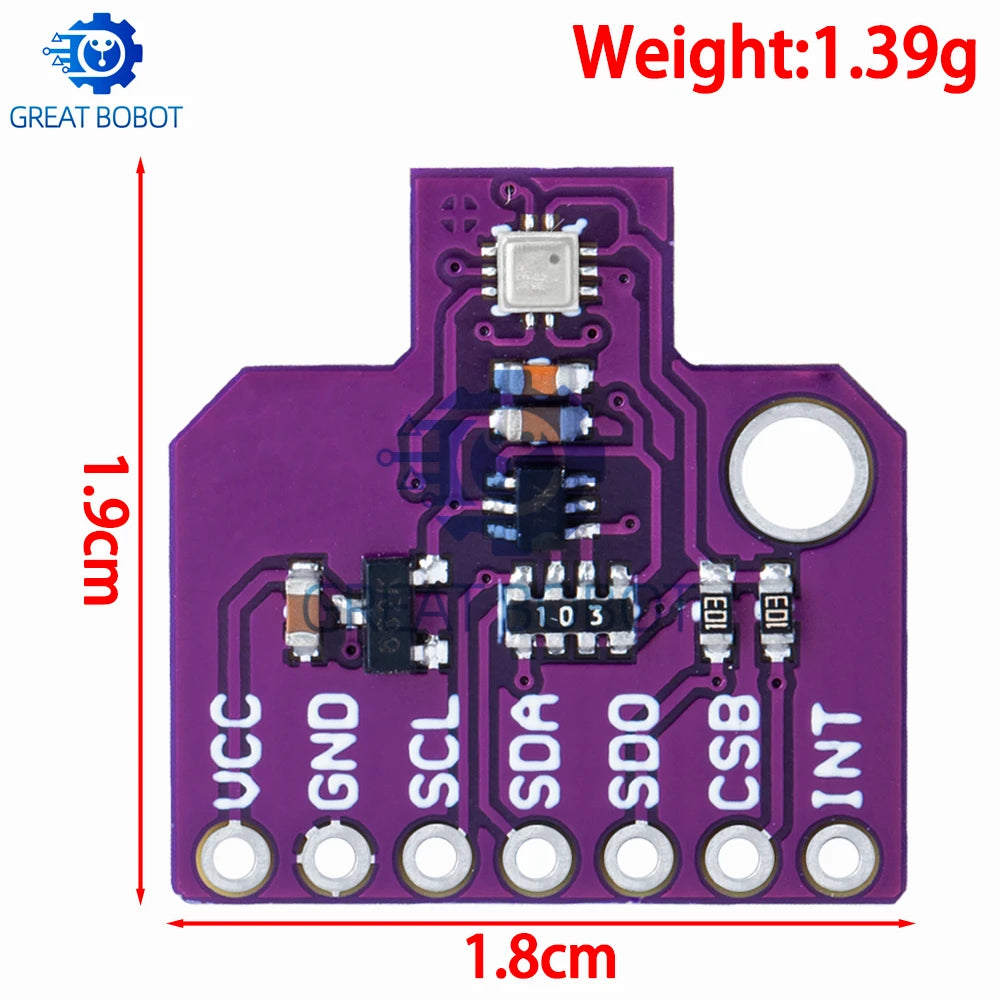BMP388L Barometric Pressure & Temperature Sensor – I2C Module Pressure Sensor Module Axl