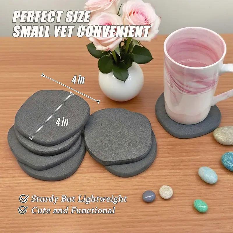 Diatomaceous Earth Coasters Set – Absorbent Quick-Dry Stone Drink Coaster Set Axl